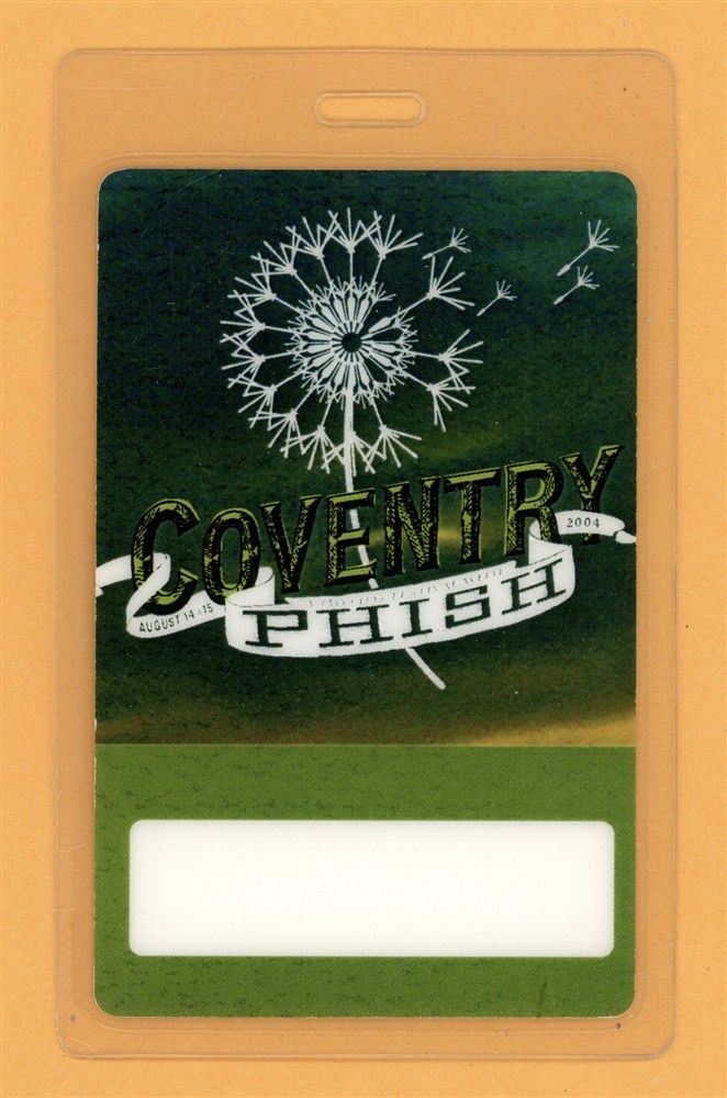 Phish 2004 Coventry Tour Production Laminated Backstage Pass