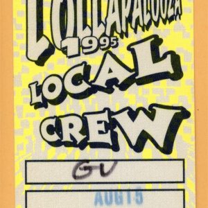 Sonic Youth 1995 w/ Hole & Beck Lollapalooza Concert Tour LOCAL Backstage Pass