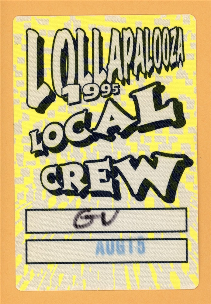 Sonic Youth 1995 w/ Hole & Beck Lollapalooza Concert Tour LOCAL Backstage Pass