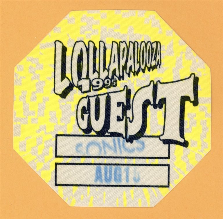 Sonic Youth 1995 w/ Hole & Beck Lollapalooza Concert Tour GUEST Backstage Pass