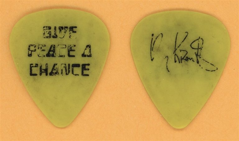Lenny Kravitz Give Peace Vintage Guitar Pick - 1991 Mama Said Tour - Stage Used
