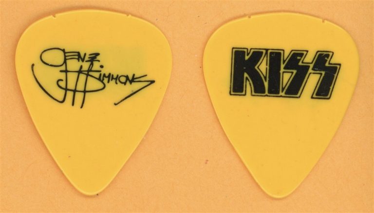 KISS Gene Simmons Vintage Guitar Pick - 1983 Lick it Up Tour