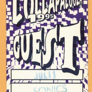 Sonic Youth 1995 w/ Hole & Beck Lollapalooza Concert Tour GUEST Backstage Pass