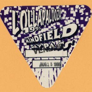 Sonic Youth 1995 w/ Hole & Beck Lollapalooza Concert Tour DAY Backstage Pass