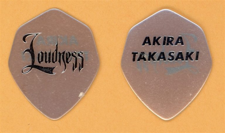 Loudness Akira Vintage Guitar Pick - 1989 Soldier of Fortune Tour