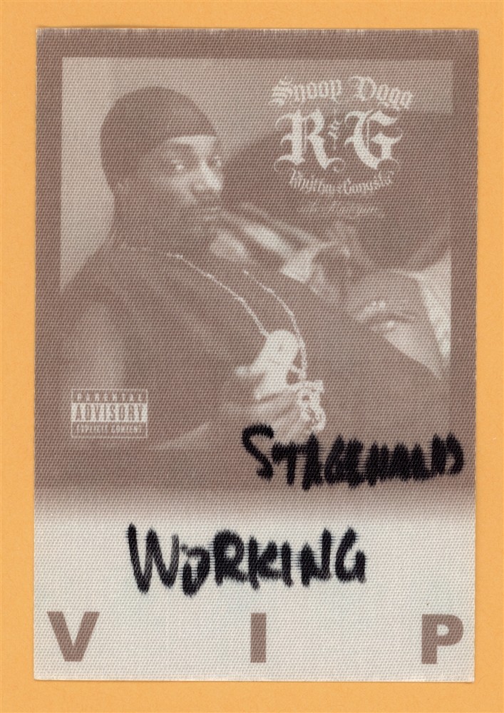 Snoop Dogg 2004 Rhythm & Gangsta Concert Tour Backstage Pass