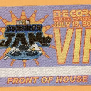 Snoop Dogg 2002 Summer Jam Concert Tour VIP Backstage Pass