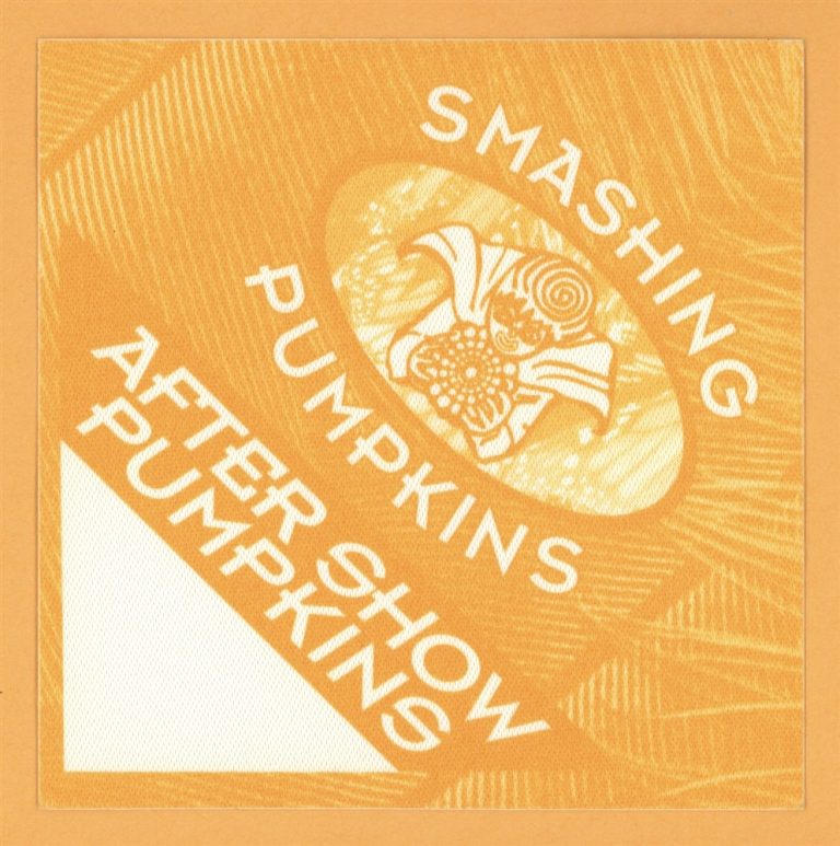 Smashing Pumpkins 1993 Siamese Dream Concert Tour Aftershow Backstage Pass