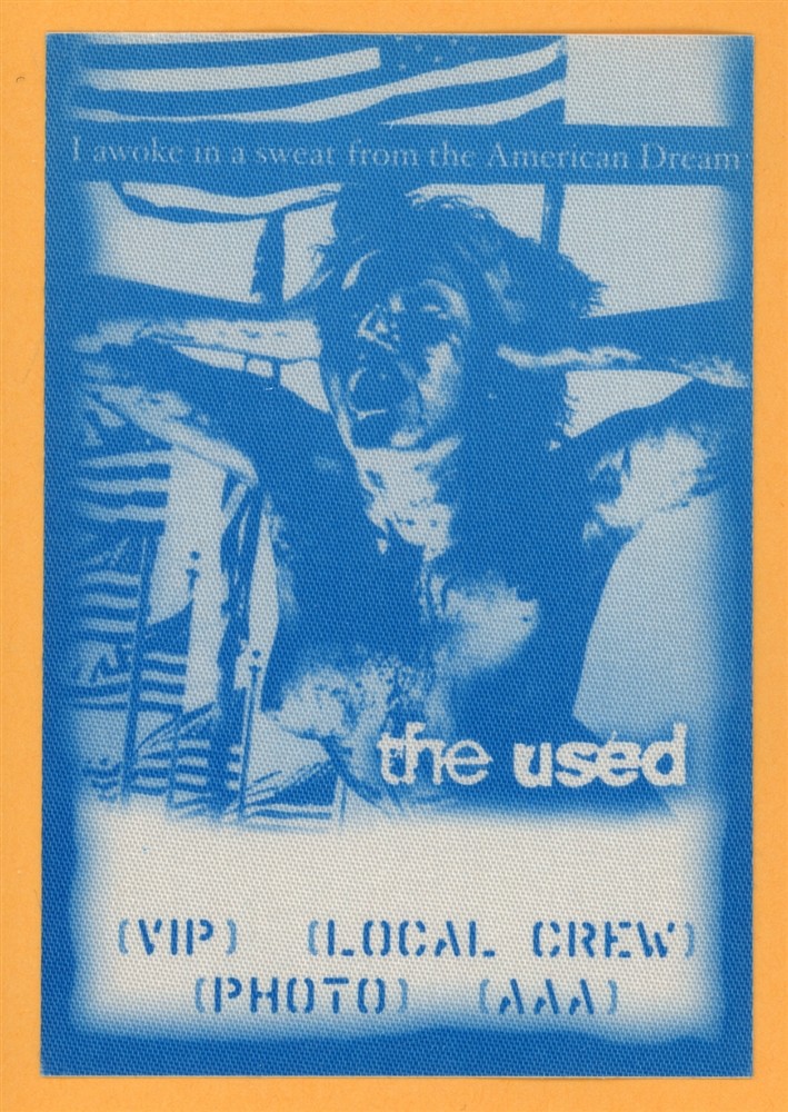 The Used Vintage Satin Backstage Pass - 2002 Tour