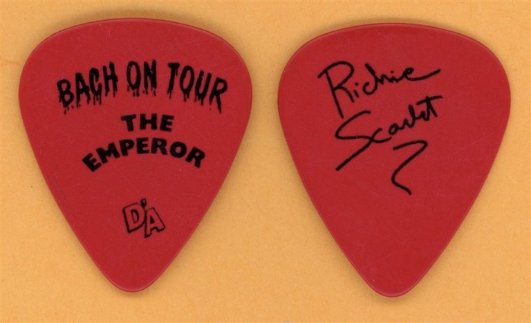 Sebastian Bach Richie Scarlet Skid Row Guitar Pick - 1999 Bach Alive Tour