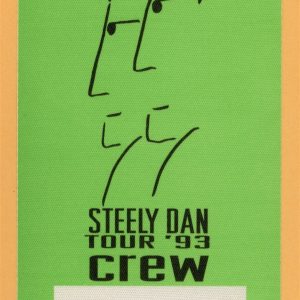 Steely Dan 1993 Concert Tour Crew Backstage Pass