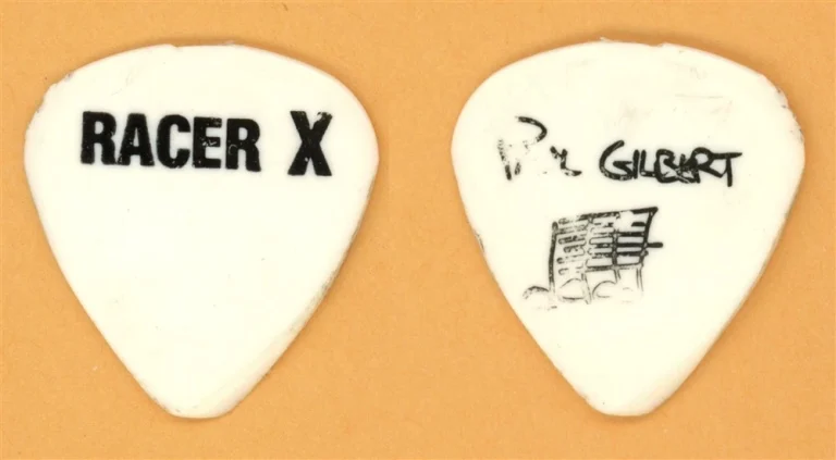 Racer X Paul Gilbert Mr. Big Vintage Guitar Pick - 1987 Second Heat Tour - USED