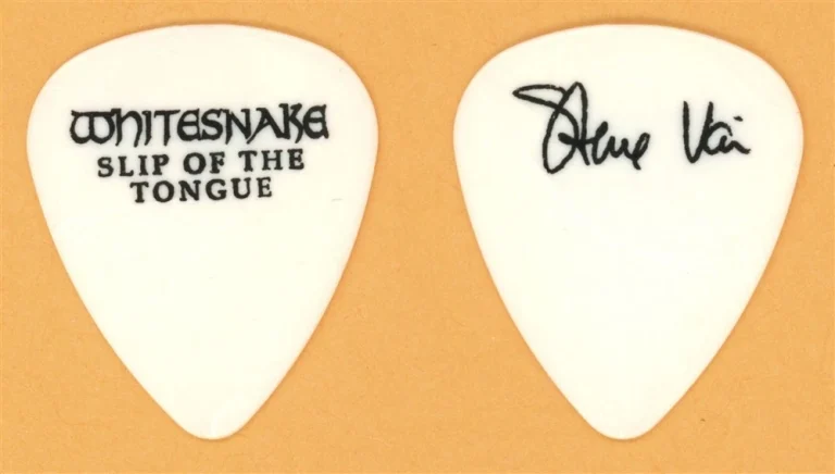 Whitesnake Steve Vai Vintage Guitar Pick - 1990 Slip of The Tongue Tour - WHITE