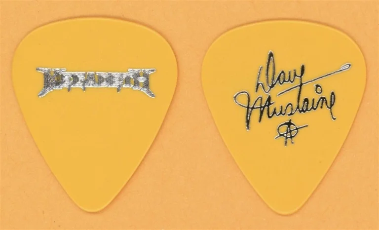 Megadeth Dave Mustaine Vintage Guitar Pick - 1990 Rust In Peace Tour