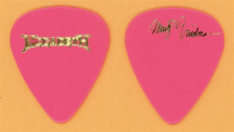Megadeth Marty Friedman Vintage Guitar Pick - 1990 Rust In Peace Tour