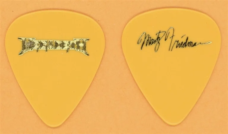 Megadeth Marty Friedman Vintage Guitar Pick - 1990 Rust In Peace Tour