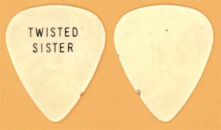 Twisted Sister Jay Jay French BONE WHITE Vintage Guitar Pick - 1979 Tour