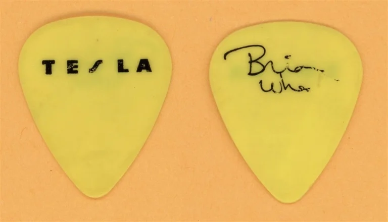Tesla Brian Wheat Vintage Guitar Pick - 1986 Mechanical Resonance Tour
