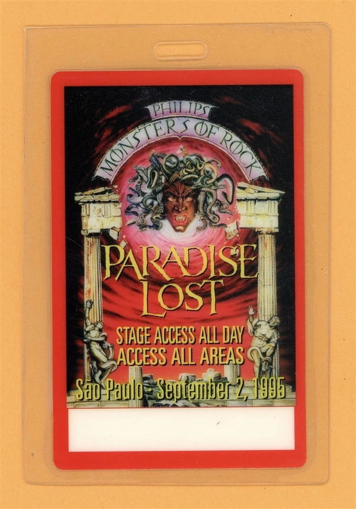 Ozzy Osbourne 1995 Monsters of Rock Tour Alice Cooper Laminated Backstage Pass