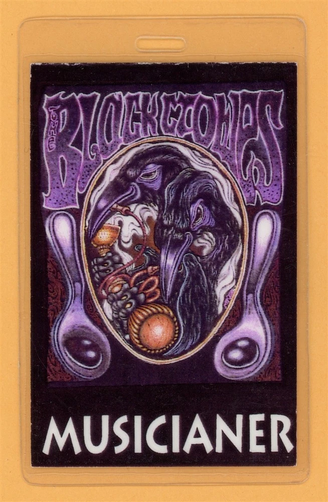 The Black Crowes 1993 Living Horizontal Tour Musicianer Laminate Backstage Pass