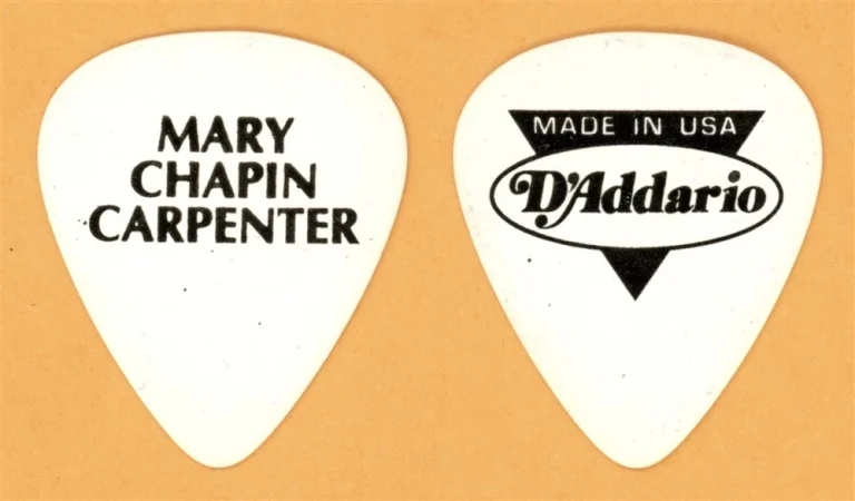 Mary Chapin Carpenter Vintage Guitar Pick - 2001 Time Sex Love Tour - Rare Bone