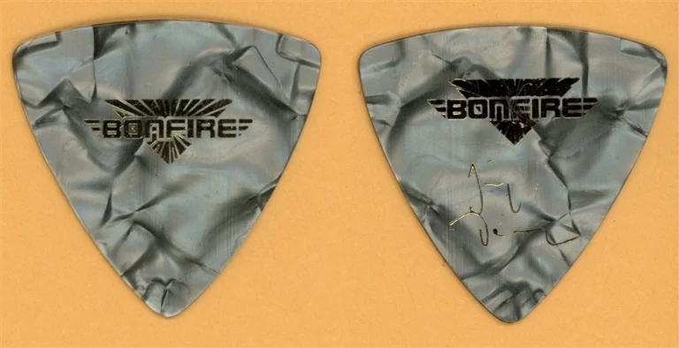 Bonfire Hans Ziller Vintage Guitar Pick - 1991 Knock Out Tour