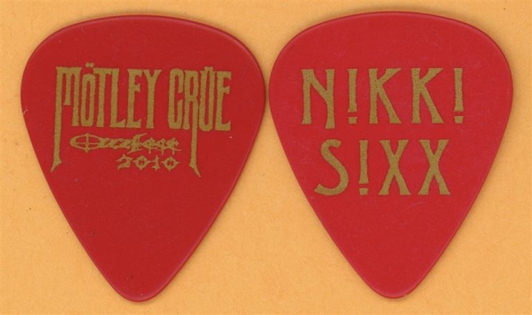 Motley Crue Nikki Sixx Vintage Guitar Pick - 2010 Ozzfest Tour
