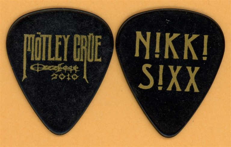 Motley Crue Nikki Sixx Vintage Guitar Pick - 2010 Ozzfest Tour - LAST 1