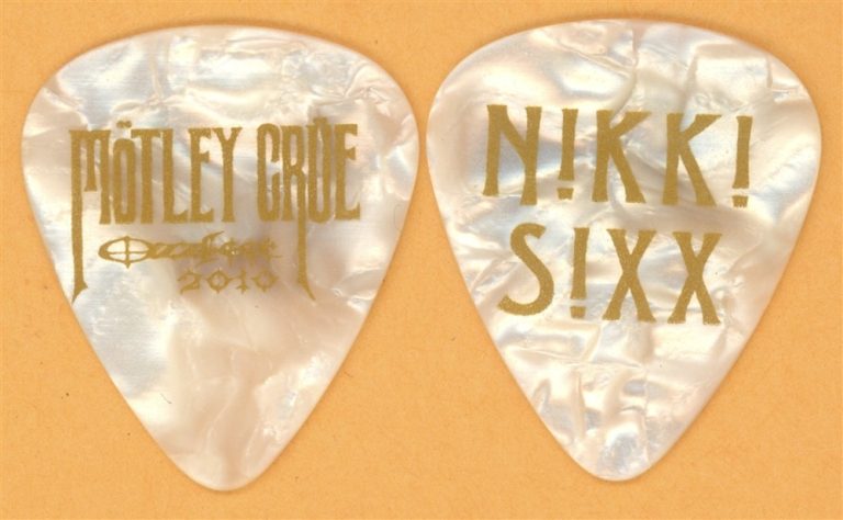 Motley Crue Nikki Sixx Vintage Guitar Pick - 2010 Ozzfest Tour