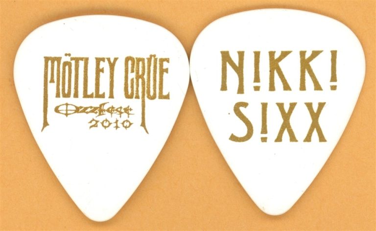 Motley Crue Nikki Sixx Vintage Guitar Pick - 2010 Ozzfest Tour