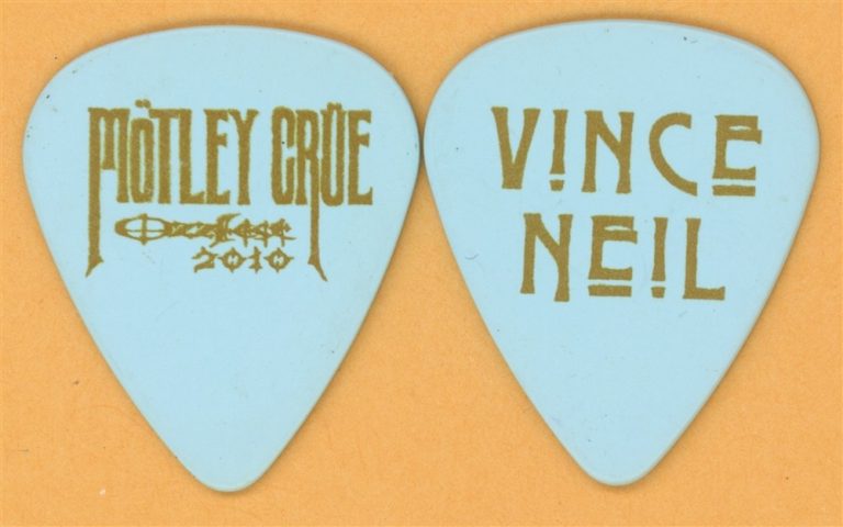 Motley Crue Vince Neil Vintage Guitar Pick - 2010 Ozzfest Tour