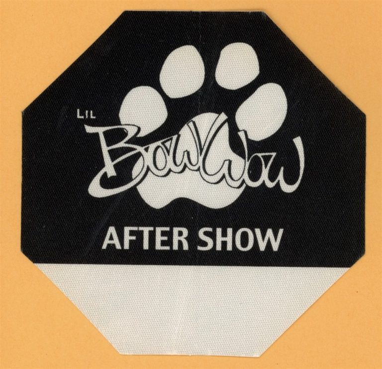 Bow Wow 2000 Beware of Dog Concert Tour AFTER SHOW Backstage Pass