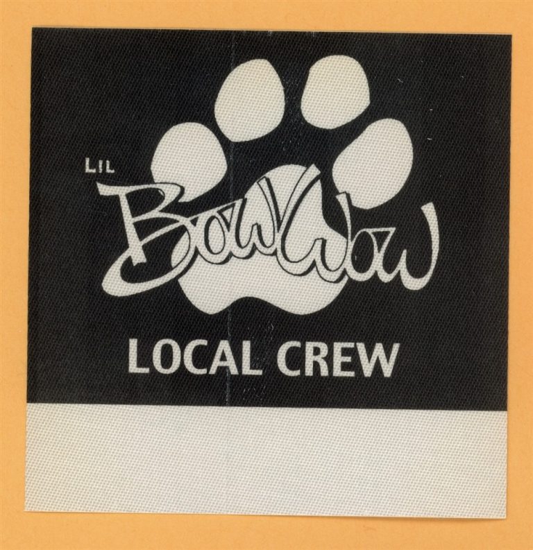 Bow Wow 2000 Beware of Dog Concert Tour LOCAL CREW Backstage Pass