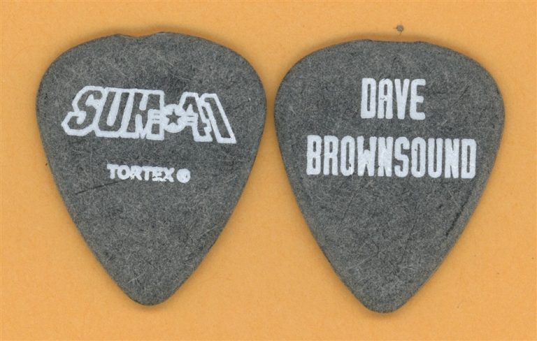 Sum 41 Dave Brownsound Vintage Guitar Pick - 2003 Does This Look Infected Tour