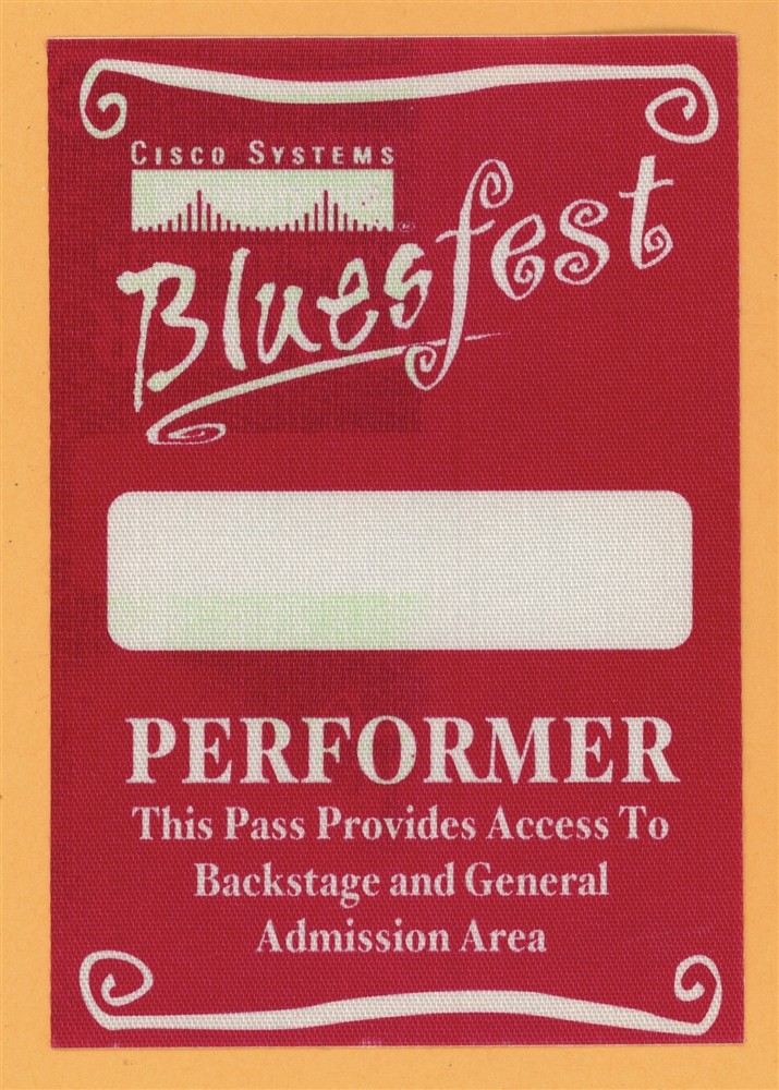 Emmylou Harris 2001 Bluesfest w/ Ben Harper Concert Tour Backstage Pass
