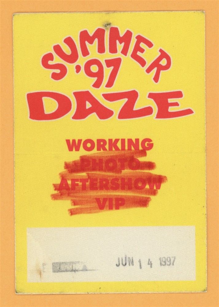 Foghat 1997 w/ Steppenwolf Summer Daze Concert Tour Working Backstage Pass