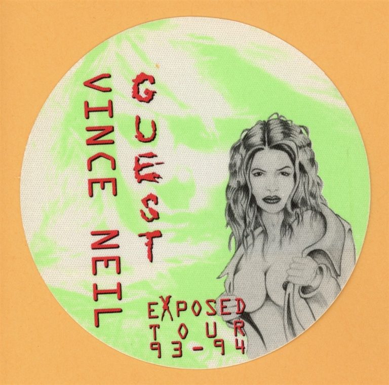 Motley Crue 1993 Vince Neil Exposed Concert Tour Guest Backstage Pass
