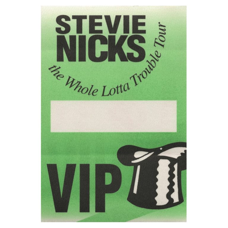 Stevie Nicks 1991 Whole Lotta Trouble Concert Tour VIP Backstage Pass