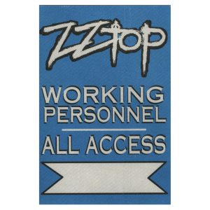 ZZ Top 2011 Rebels and Bandoleros Concert Tour All Access Backstage Pass