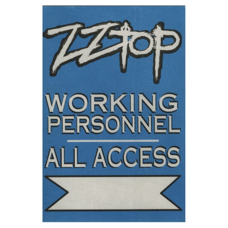 ZZ Top 2011 Rebels and Bandoleros Concert Tour All Access Backstage Pass