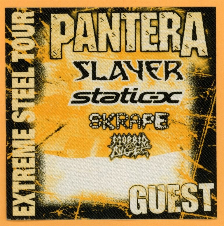 Pantera 2001 Reinventing the Steel Concert Tour w/ Slayer Guest Backstage Pass