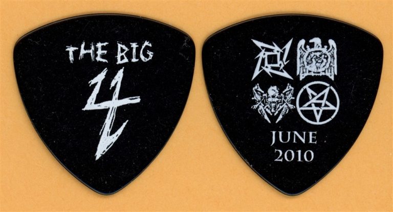 Metallica Slayer Megadeth Vintage Guitar Pick - 2010 Big 4 Sonisphere Tour