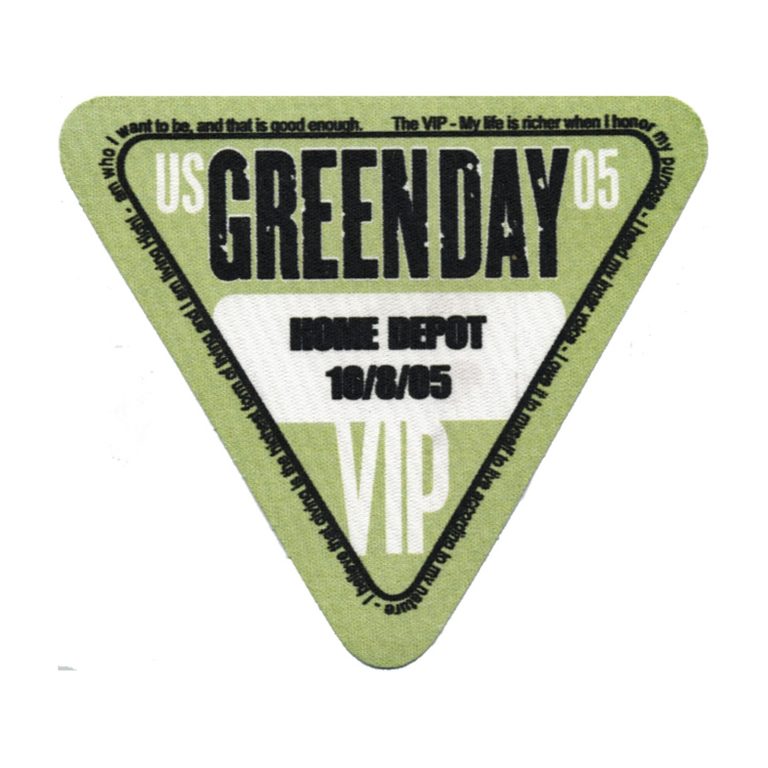Green Day 2005 American Idiot Concert Tour VIP Backstage Pass