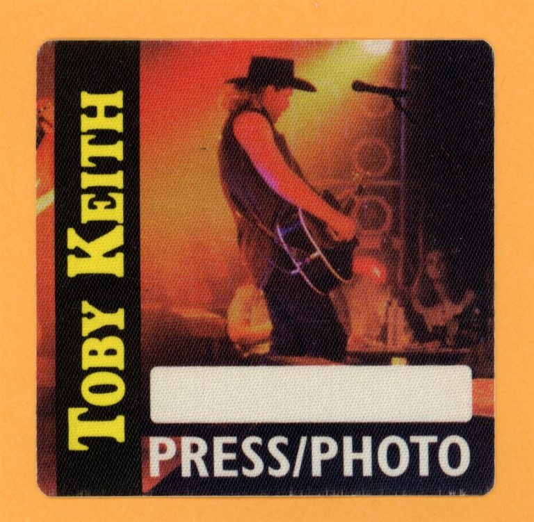 Toby Keith Vintage Tour Backstage Pass #1