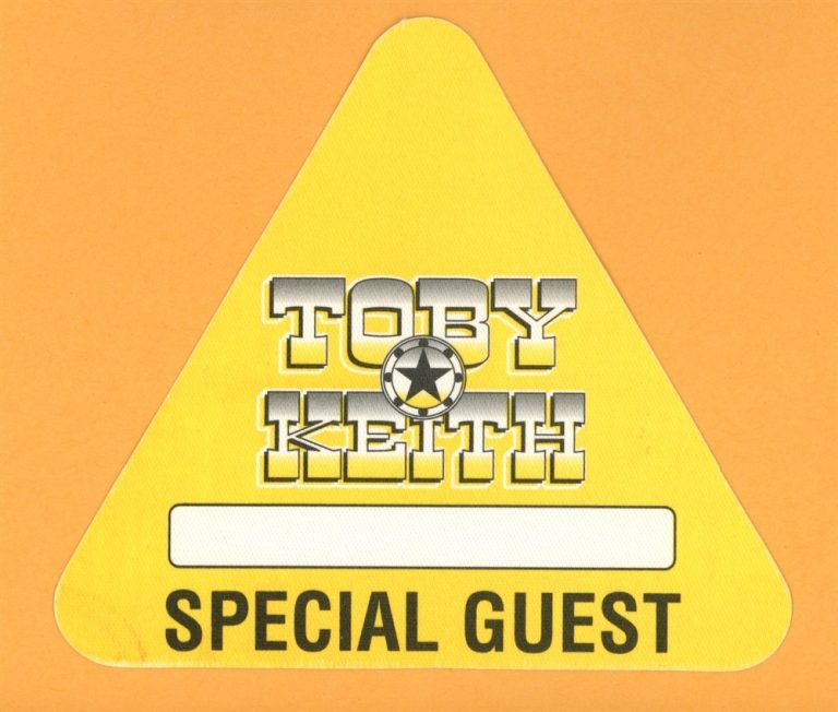 Toby Keith Vintage Tour Backstage Pass #10