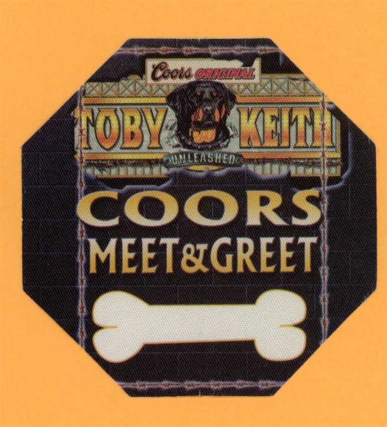 Toby Keith Vintage Tour Backstage Pass #16