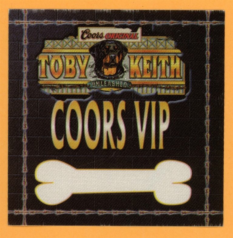 Toby Keith Vintage Tour Backstage Pass #20