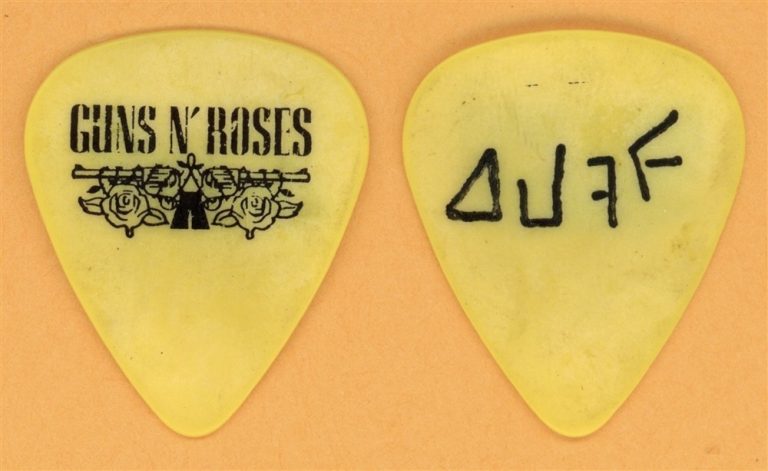 Guns N Roses Duff Yellow Guitar Pick - 1992 Use Your Illusion Tour