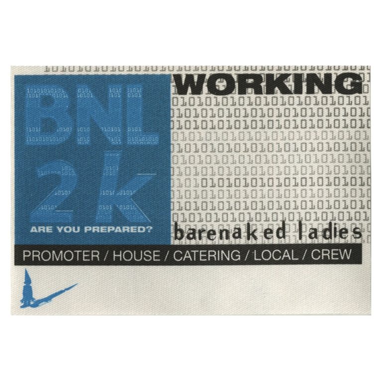 Barenaked Ladies 2000 Maroon Concert Tour Working Backstage Pass