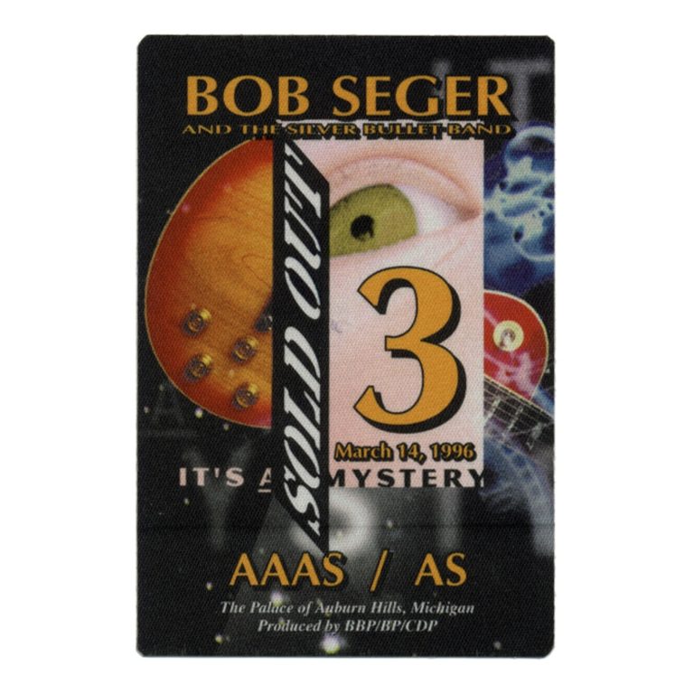 Bob Seger 1996 It's a Mystery Concert Tour All Access Backstage Pass